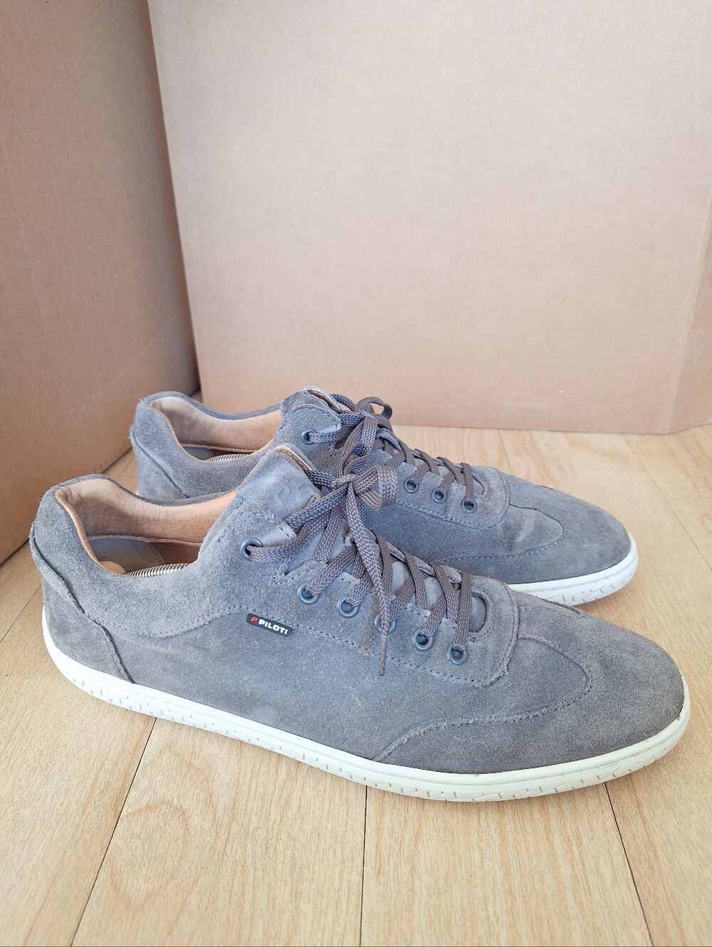 Piloti Shift Charcoal US 10.5/ UK 10 Men’s Driving Shoes Leather Suede Lace Up
